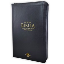 Biblia con Cierre Letra Grande 12 puntos RV1960 imit piel negro con índice picture