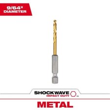 Milwaukee Shockwave 9/64 in. X 2.63 in. L High Speed Steel Red Helix Drill Bit picture