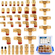 43 PCS Brass DOT Air Line Fittings Kit - Quick Connect for Semi Truck Trailers picture