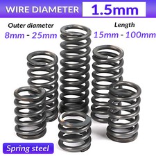Compression Spring 1.5mm Wire Diameter 15-100mm Length Pressure Small OD 8-25mm picture
