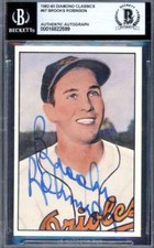 Brooks Robinson Beckett BAS Signed 1982-83 Diamond Classics Autograph picture