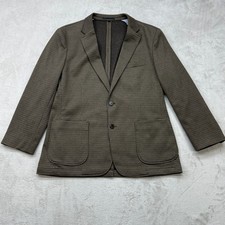 J.Crew Thompson Blazer Mens 44R Brown Houndstooth Unconstructed Sport Coat CO986 picture