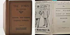 1909 antique WEBSTER W GARDINER LITCHFIELD MONMOUTH genealogy history register picture