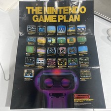 ORIGINAL VINTAGE 1987 The Nintendo Game Plan NES Mini Promo Poster Folded 12x16 picture