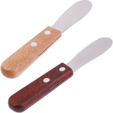 Set of 2 Butter Spreader Knife Stainless Steel Sandwich Cream Cheese Condiment picture