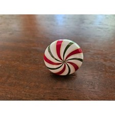 Longaberger 2009 Holiday Helper Treats Basket Peppermint Knob picture