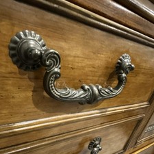 Michael Amini 52000. Drawer Pull Handle, Silver-Tone Metal Decorative Hardware picture
