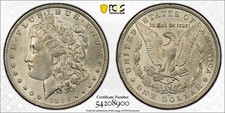 1886-O $1 Morgan Silver Dollar PCGS AU58 Gold Shield , Key Date picture