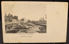 1908 Antique Postcard River Abana Damascus Syria picture