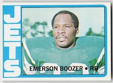 1972 Topps #322 Emerson Boozer FOOTBALL New York Jets picture