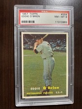 1957 Topps #259 Eddie O'Brien PSA 8 picture