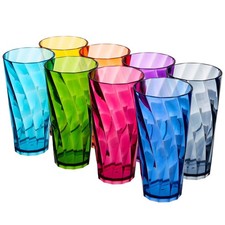 26oz Acrylic Reusable Plastic Drinking Glasses Set of 8 Iced Tea Cups picture