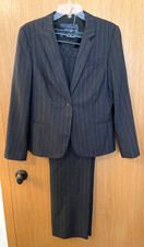 Vintage JOHN MEYER Gray Pinstripe Pantsuit 14 picture