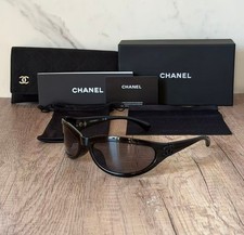CHANEL SUNGLASSES CH9188 71763 100% AUTHENTIC BLACK FRAME NYLON WOMEN'S SHIELD picture