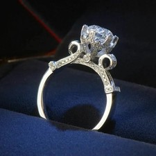3.00 Ct Round Cut Lab Created Diamond Wedding Ring 14K White Gold picture