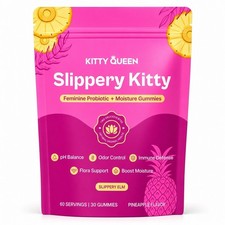 Kitty Queen Slippery Kitty – Feminine Probiotic & Moisture Gummies, Pineapple picture