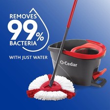 O-Cedar EasyWring Spin Mop & Bucket Floor Cleaning System + 2 EASYWRING Power - picture