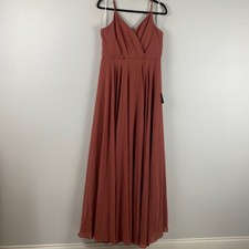 Lulus All About Love Rusty Rose Maxi Dress Size XL Sleeveless V Neck picture
