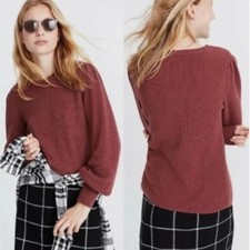 MADEWELL Baybrook Pullover Sweater - Dusty Plum Size XS- Wool Alpaca Blend picture