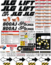 Fits JLG 800AJ Boom Lift Decal Kit – 3M Vinyl –  picture
