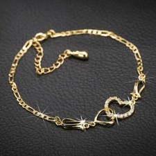 1.30CT Round Cut Diamond Lab-Created Women's Bracelet 14K Yellow Gold Plated picture