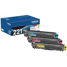 Brother TN221 3-Pack Color Toner Cyan/Magenta/Yellow TN221-3PK New Sealed picture