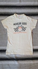 Vintage 70's Large White Baja 500 Mexican 1000 NORRA Tubular Tshirt picture