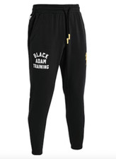 NWT Under Armour Project Rock Black Adam Rival Fleece Jogger Pants Men 2XL Black picture