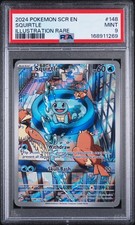 2024 POKEMON SCR EN-STELLAR CROWN ILLUSTRATION RARE #148 SQUIRTLE PSA 9 picture