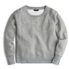 NWT J. CREW Gray Metallic Pullover Large Sweatshirt Women's Glittery Boxy Top picture