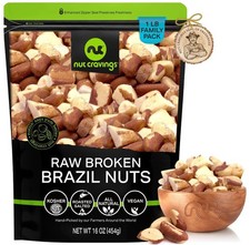 NUT CRAVINGS - Raw Broken Brazil Nuts, Unsalted, No Shell, Whole, (16oz - 1... picture