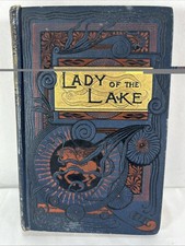 Antique 1888 Lady of the Lake Sir Walter Scott Worthington Ornate Unicorn Bind picture