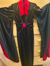 Vintage Rubies Halloween Spider Dress Robe Black/Pink Costume picture