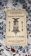 Grand Army of the Republic 1888 Department of Maryland Roster Baltimore Booklet picture