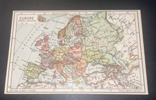 Antique Map/Population Chart of Europe, Jeheber Geneva Edition picture