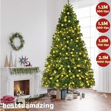 4/ 5/ 6/ 7FT Realistic Green Spruce Artificial Holiday Christmas Tree LED Lights picture