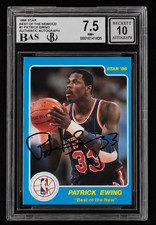 Signed Patrick Ewing 1985-86 Star #1 Best Rookie Card RC Auto Beckett BGS 7.5/10 picture