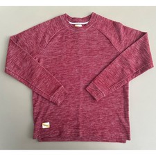 Tracksmith Downeaster Merino Wool Blend Long Sleeve Running Crewneck Shirt Red L picture