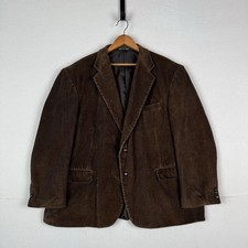 Standard Wale Men's Brown Corduroy 2-Button Blazer Size 48R New England picture