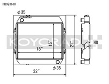 Koyo For 68-72 Nissan Skyline L20 I6 Manual Transmission Radiator Part HH023610 picture