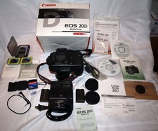 Canon EOS 20D DSLR, EF-S 18-55mm, Batteries, Charger & Extras Complete Kit MINT picture