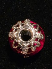 New PANDORA 925 Christmas Magic Murano Glass Charm 793597C00 picture