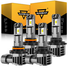AUXBEAM 9005 9006 Canbus LED Headlight Kit High Low Beam 6500K White Bright Bulb picture