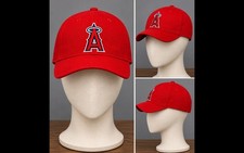 Los Angeles Angels New Era 59FIFTY MLB Authentic On-Field Red Fitted Hat 7 1/4 picture