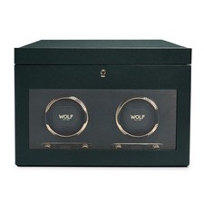 WOLF British Racing Double Watch Winder with Storage in Green Color, 792241 picture