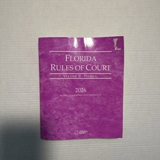 Florida Rules of Court Volume II-Federal 2026 - 9798350212556 picture