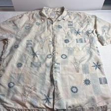 Vintage Burma Bibas Camp Shirt Mens Large Silk Hawaiian picture