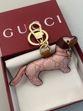 GUCCI Novelty Charm Handmade Dog Pink Keychain Gift Key chain with New Box picture