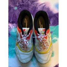 New Balance 997H Womens White Sneakers Yellow Red Blue Accents Size 8.5W picture