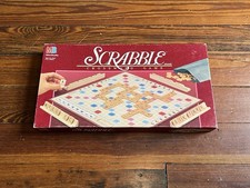 Vintage 1989 Scrabble Crossword Board Game Milton Bradley Complete Set picture